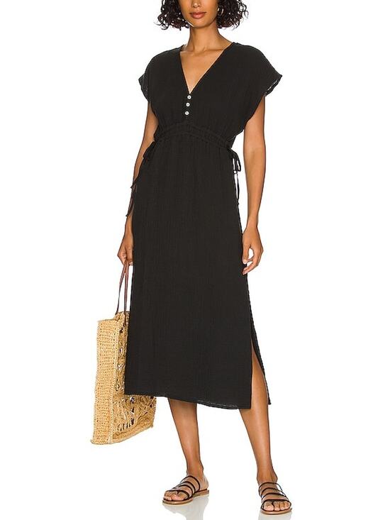 Rails Dresses & Skirts - Rails Textured Black Francesca Dress Size S